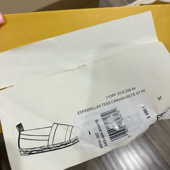 Fendi Zucca FF Logo Colorblock Pattern Espadrilles - Picture 5 of 6